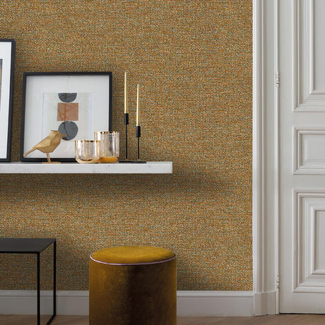 Veer Decor Bossanova Linen Texture Yellow Wallpaper