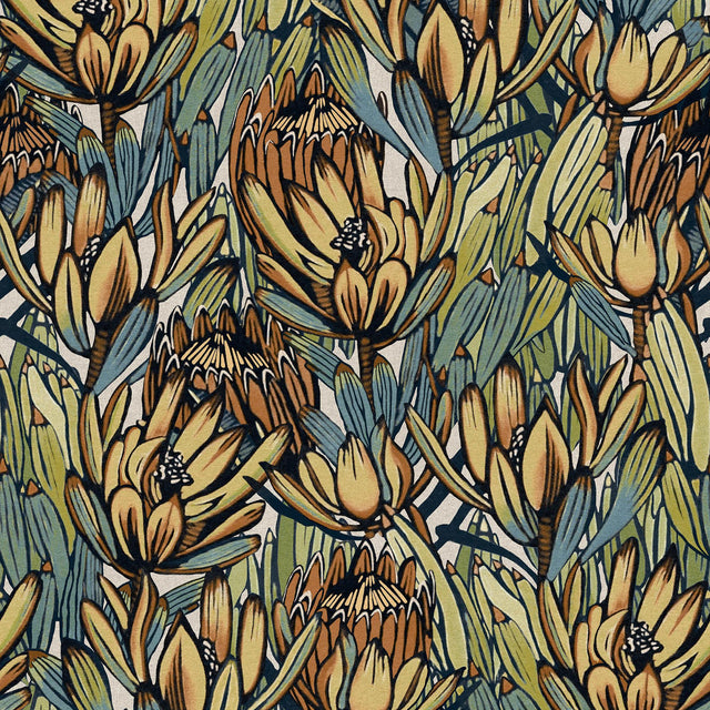 Veer Decor Copacabana Beige and Blue Wallpaper