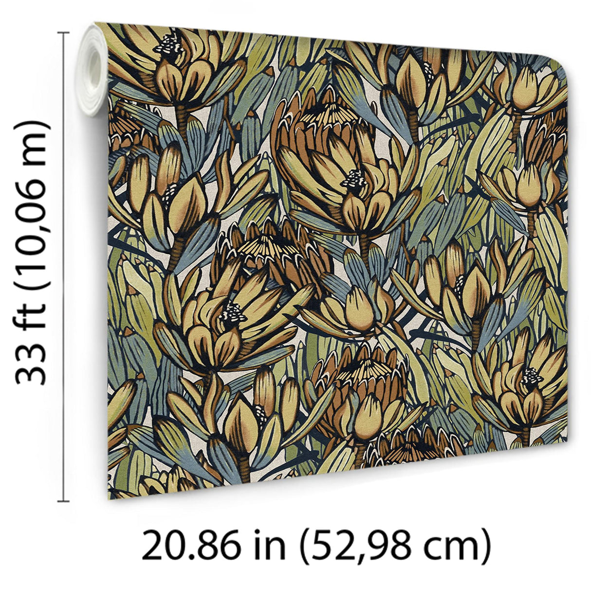 Veer Decor Copacabana Beige and Blue Wallpaper