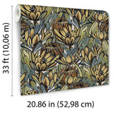 Veer Decor Copacabana Beige and Blue Wallpaper