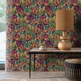 Veer Decor Copacabana Blue and Purple Wallpaper