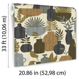 Veer Decor Botanica Clayworks Beige and Brown Wallpaper