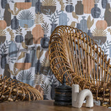 Veer Decor Botanica Clayworks Beige and Brown Wallpaper