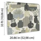 Veer Decor Botanica Clayworks White and Sage Wallpaper