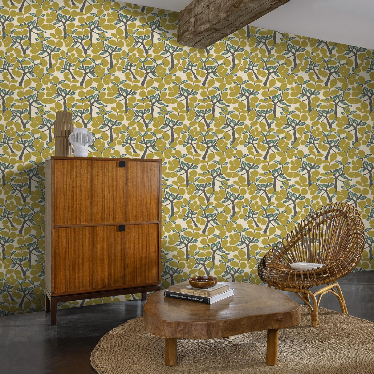 Veer Decor Janneiro Botanica Citron Wallpaper