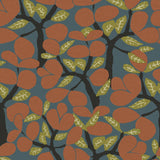 Veer Decor Janneiro Botanica Blue and Orange Wallpaper