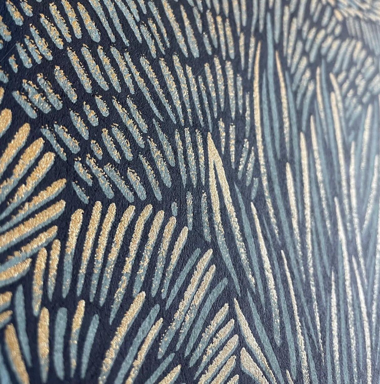 Veer Decor Samba Botanica Blue and Gold Wallpaper