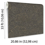 Veer Decor Samba Botanica Black and Gold Wallpaper