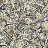 Veer Decor Fandango Bloom White and Grey Wallpaper