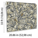 Veer Decor Fandango Bloom White and Grey Wallpaper