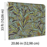 Veer Decor Fandango Bloom Grey and Orange Wallpaper