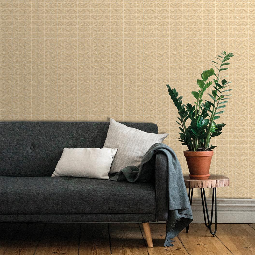Veer Decor Carimbo Mosaic Beige Wallpaper