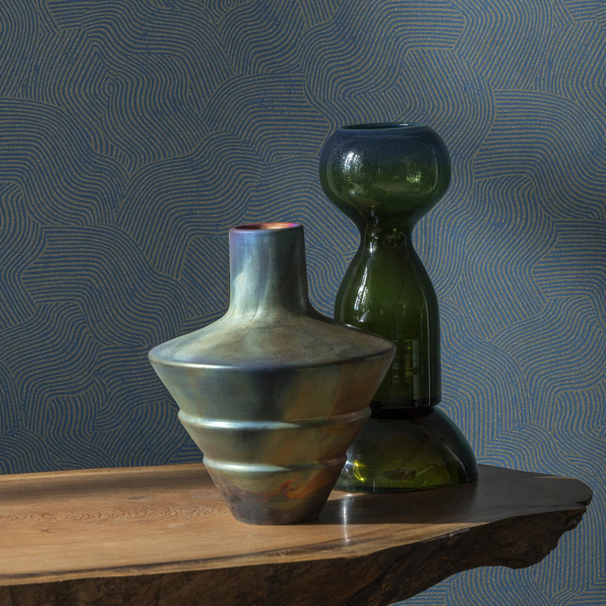 Veer Decor Bahia Dunes Navy Wallpaper