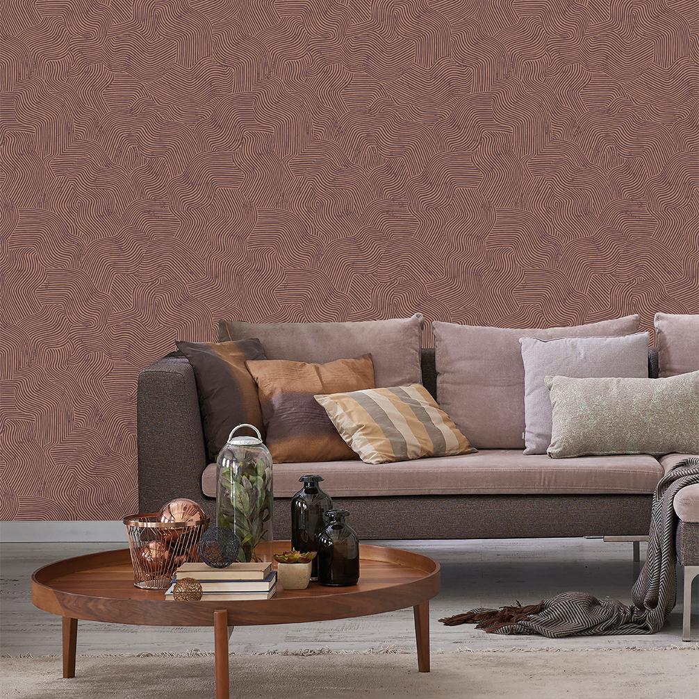 Veer Decor Bahia Dunes Bordeaux Wallpaper