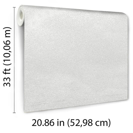 Veer Decor Faux Non-Woven Textile Fiber Texture White Wallpaper