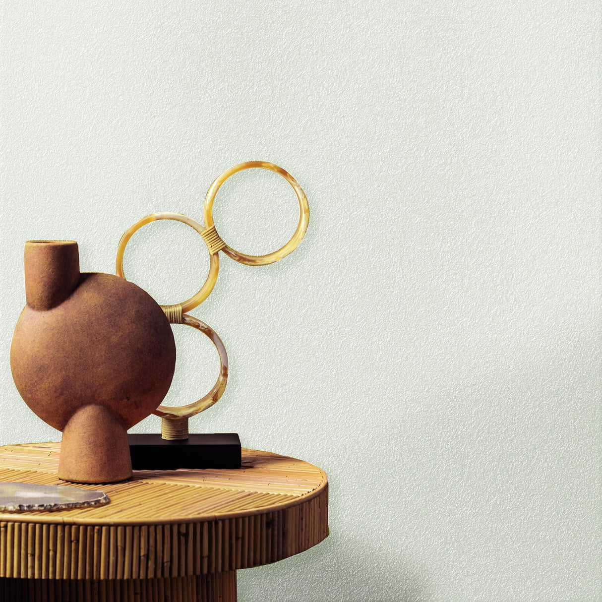 Veer Decor Faux Non-Woven Textile Fiber Texture Off-White Wallpaper