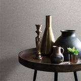 Veer Decor Faux Textile Fiber Texture Taupe Wallpaper