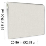 Veer Decor Chanel Linen Blend White Wallpaper