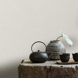 Veer Decor Chanel Linen Blend White Wallpaper