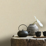 Veer Decor Chanel Linen Blend Beige Wallpaper