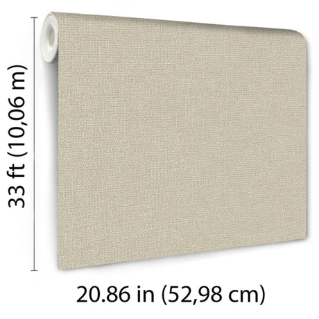 Veer Decor Chanel Linen Blend Tan Wallpaper