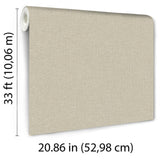 Veer Decor Chanel Linen Blend Tan Wallpaper