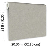Veer Decor Chanel Linen Blend Gray Wallpaper