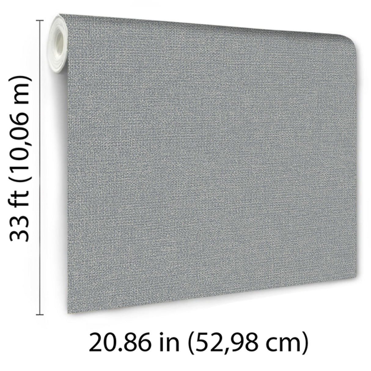 Veer Decor Chanel Linen Blend Blue Wallpaper