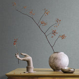 Veer Decor Chanel Linen Blend Blue Wallpaper