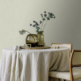 Veer Decor Chanel Linen Blend Green Wallpaper