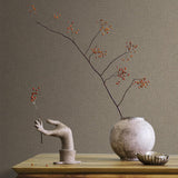 Veer Decor Chanel Linen Blend Brown Wallpaper