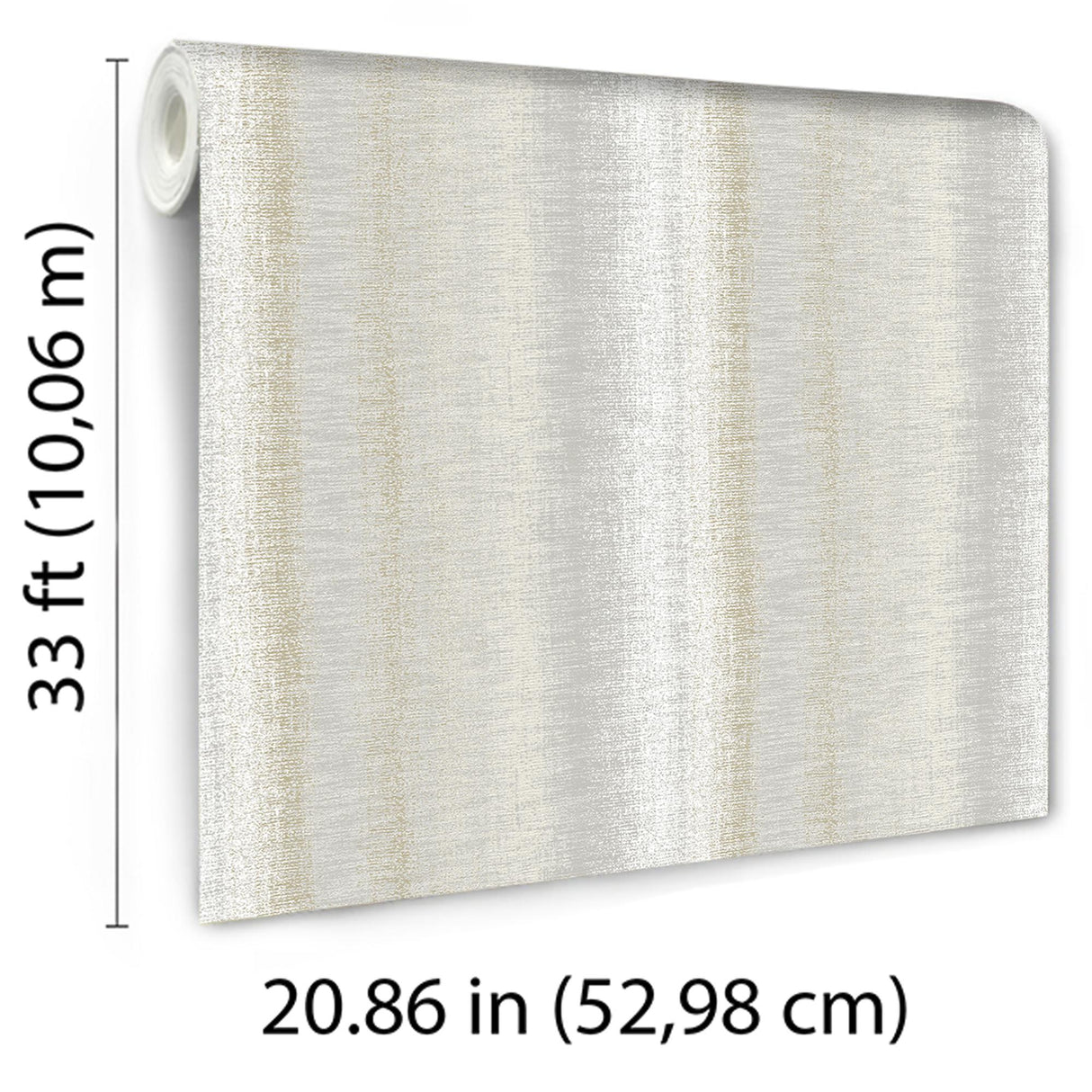 Veer Decor Woven Gradient Stripe Beige Wallpaper
