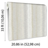 Veer Decor Woven Gradient Stripe Beige Wallpaper