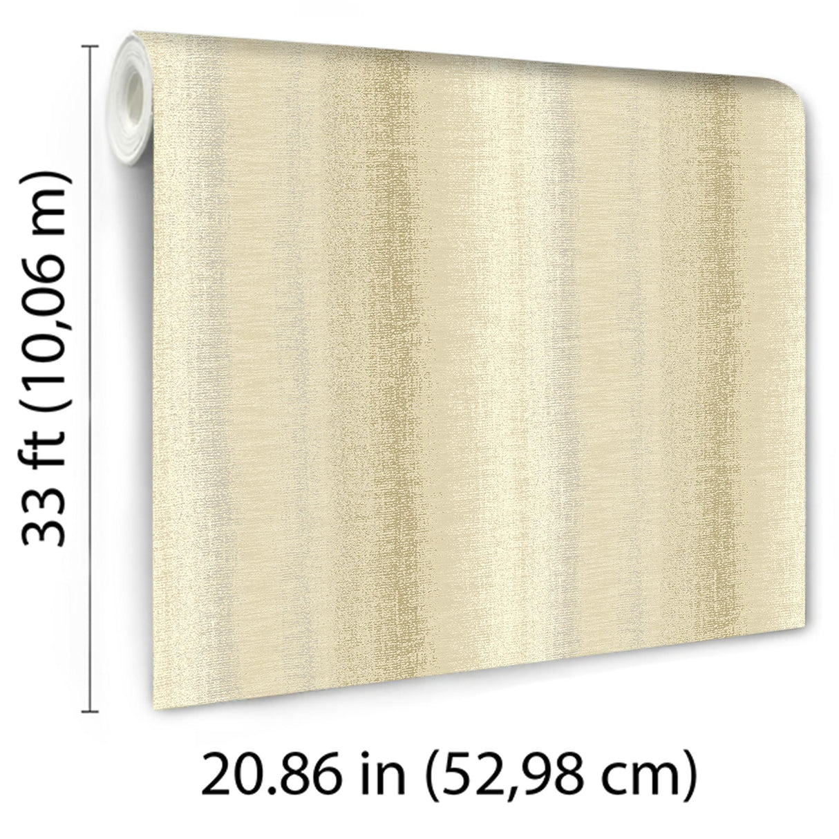 Veer Decor Woven Gradient Stripe Tan Wallpaper