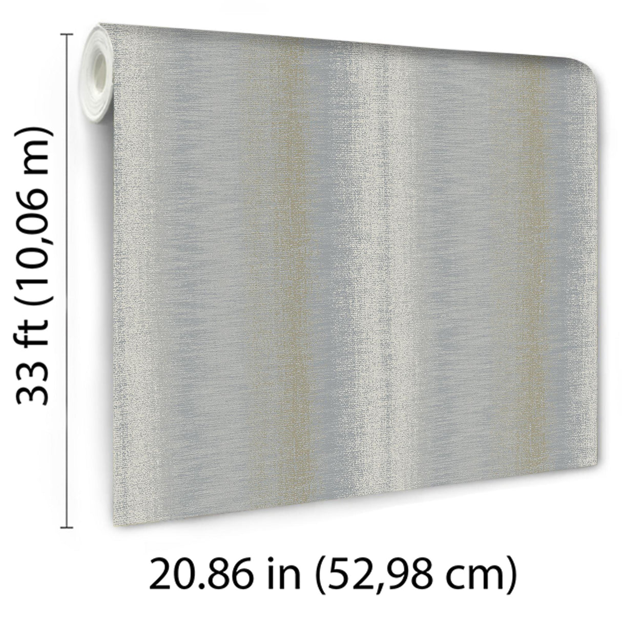 Veer Decor Woven Gradient Stripe Blue Wallpaper