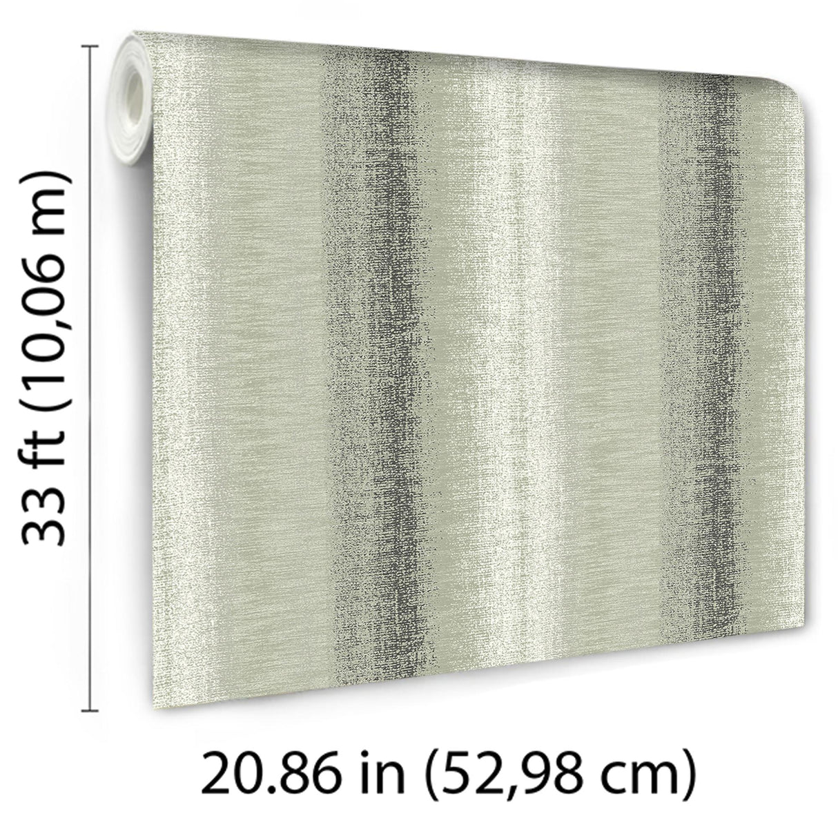 Veer Decor Woven Gradient Stripe Green Wallpaper