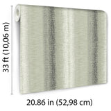 Veer Decor Woven Gradient Stripe Green Wallpaper