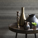 Veer Decor Woven Gradient Stripe Brown Wallpaper