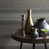 Veer Decor Woven Gradient Stripe Brown Wallpaper
