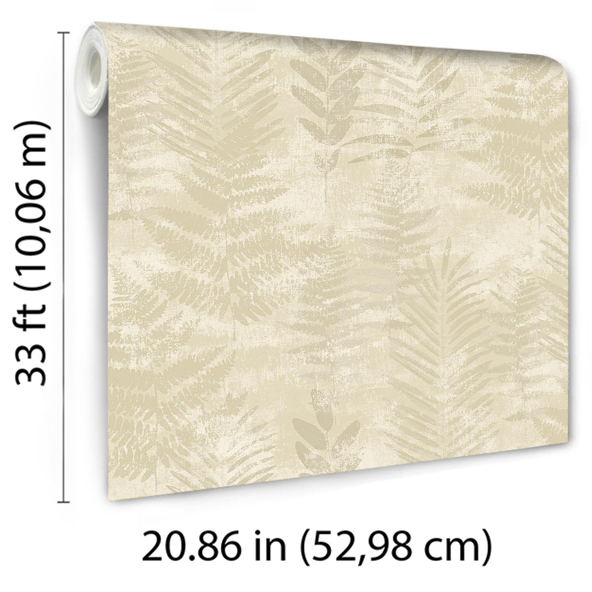 Veer Decor Fern Horizon Beige Wallpaper