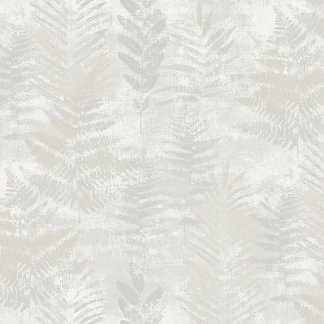 Veer Decor Fern Horizon White Wallpaper