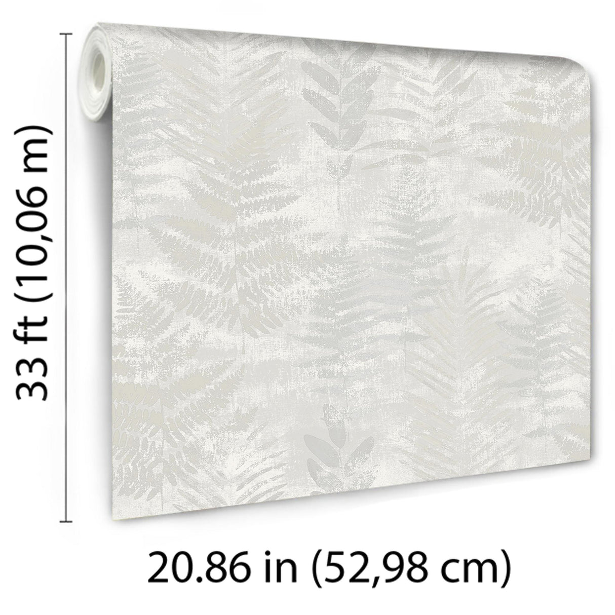 Veer Decor Fern Horizon White Wallpaper