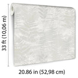 Veer Decor Fern Horizon White Wallpaper