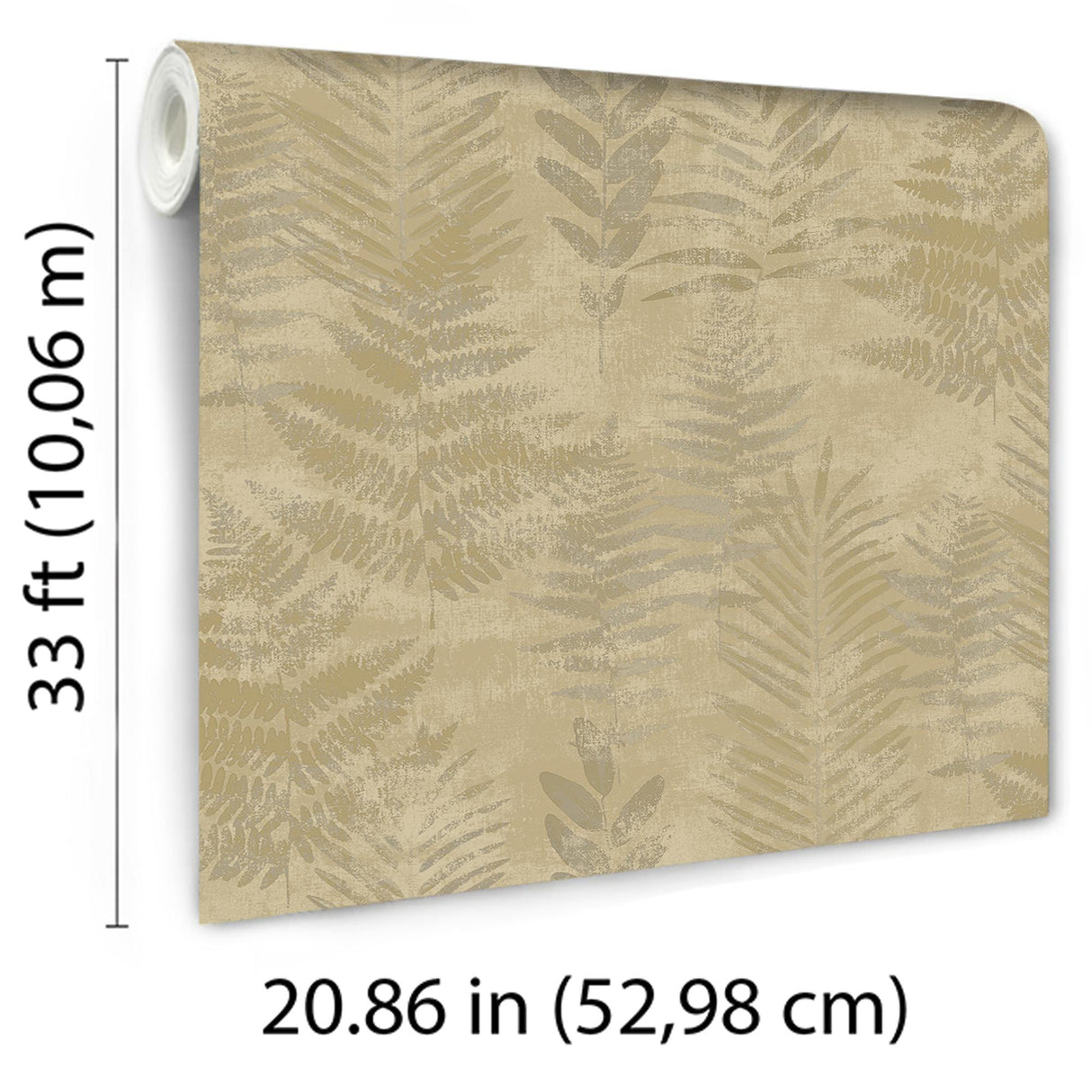Veer Decor Fern Horizon Tan Wallpaper