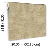 Veer Decor Fern Horizon Tan Wallpaper