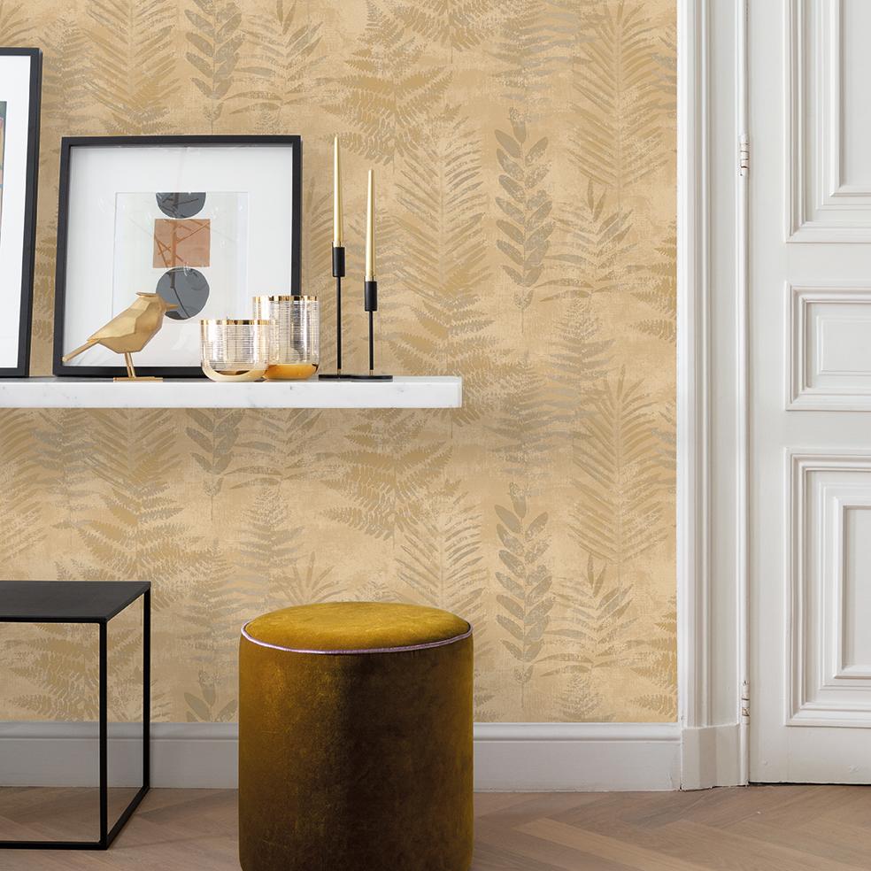 Veer Decor Fern Horizon Tan Wallpaper