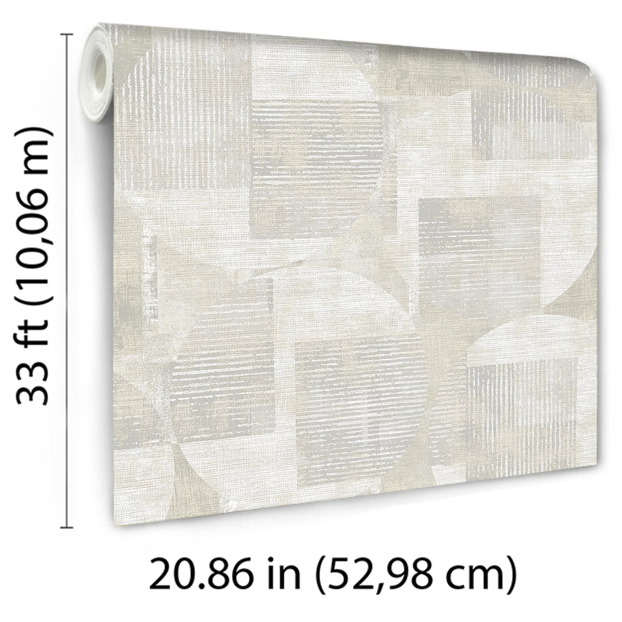 Veer Decor Geo Canvas White Wallpaper