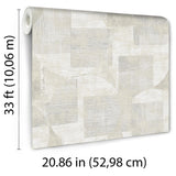 Veer Decor Geo Canvas White Wallpaper