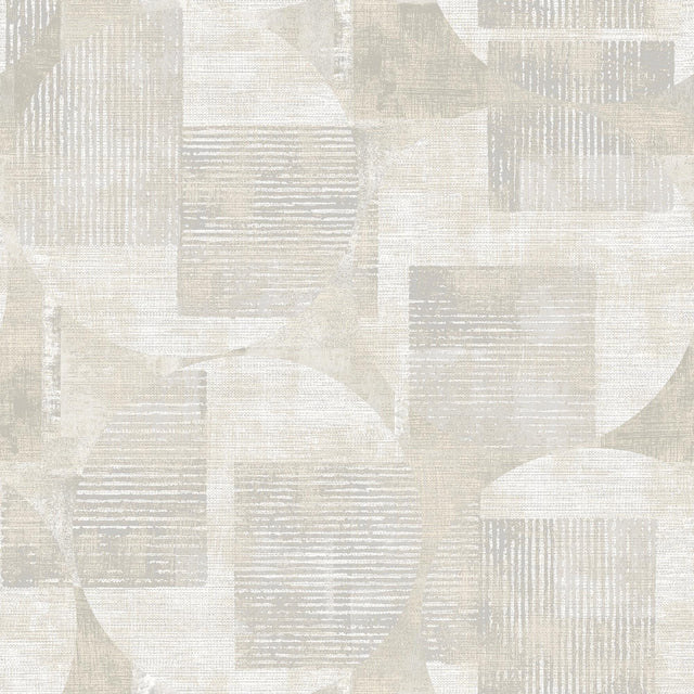 Veer Decor Geo Canvas White Wallpaper