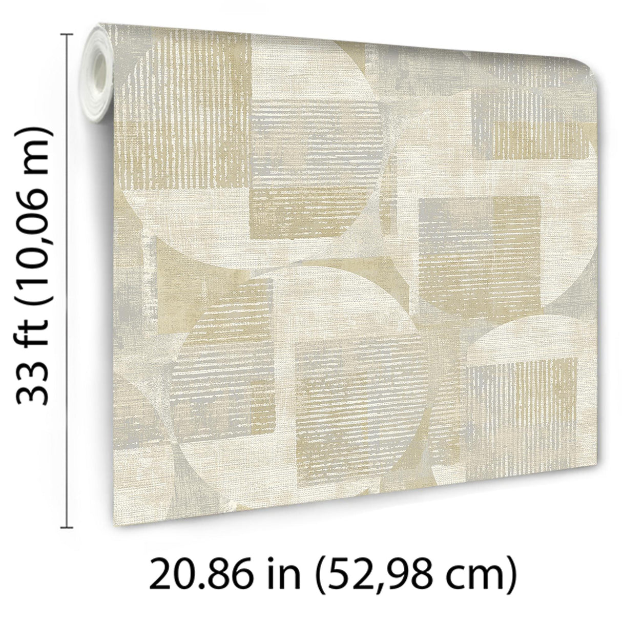 Veer Decor Geo Canvas Beige Wallpaper